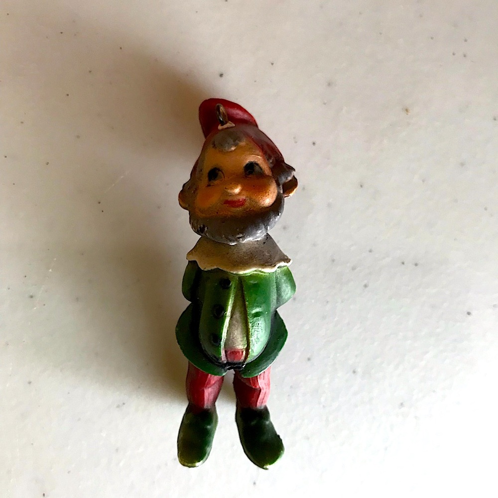 Vintage Elves Gnomes Hanging Christmas Ornaments Set of Five - Picture 4 of 6